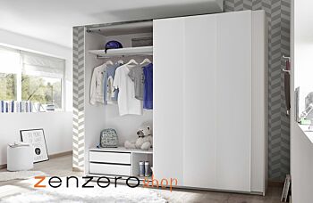 Armadio Vertigo 2 ante scorrevoli bianco opaco Zenzero Shop