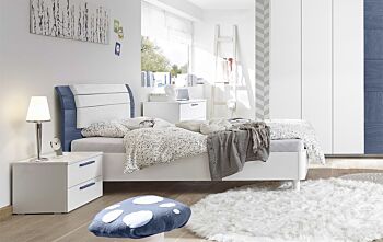 Letto singolo Like in legno Blu