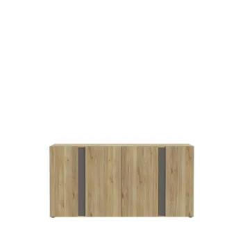 madia 4 ripiani rovere