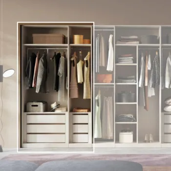 cabina moderna con cassetti