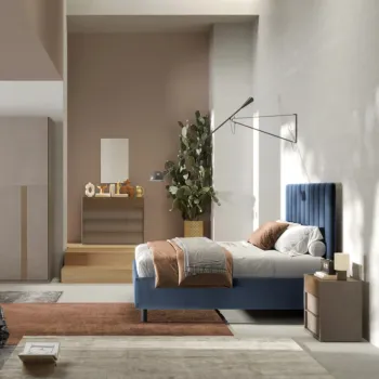 offerta camera con letto blu