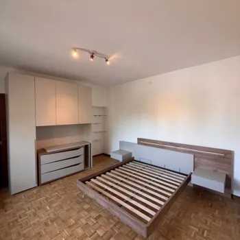 Letto matrimoniale con testata doppia, Sequoia Honey e Corda, L.240 H.96 P.204