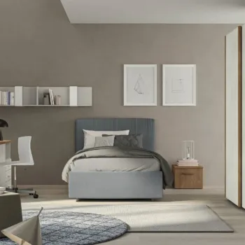 Letto imbottito Grigio titanio, 1 piazza e mezza
