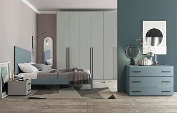 Letto matrimoniale finitura Rovere gesso