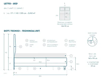 offerta camera con letto blu