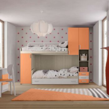 letto a castello arancio