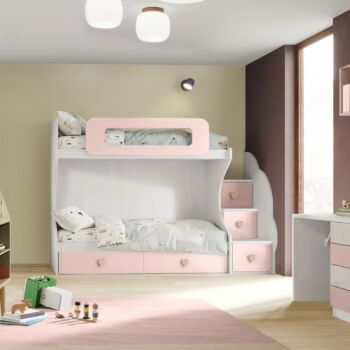letto a castello rosa antico