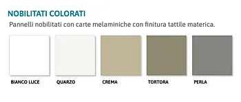 Letto sommier matrimoniale contenitore, finitura Bianco luce