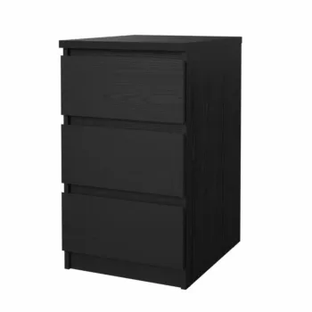 cassettiera nera frassinato
