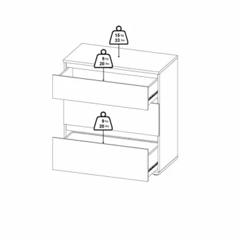 cassettiera unica 