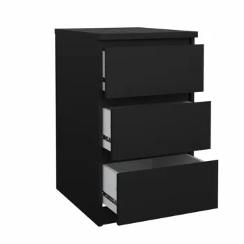 cassettiera nero opaco