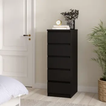 cassettiera nera spaziosa