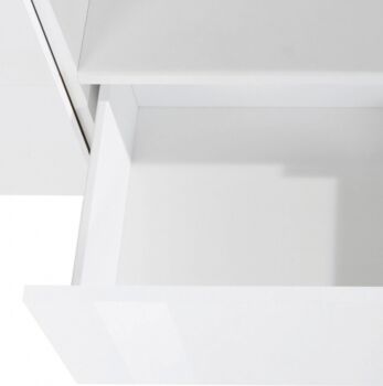 Innovativo Porta TV moderno Bianco lucido, Made in Italy 