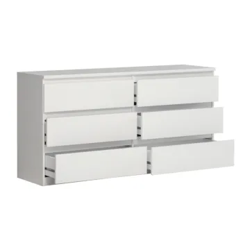 comò a 6 cassetti bianco
