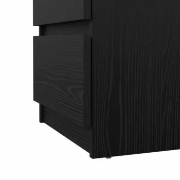 cassettiera nera frassinato