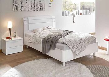 Letto singolo Like in legno bianco