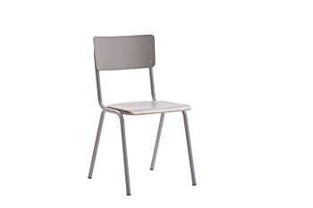 Sedia con fusto grigio con seduta e schienale Grigio