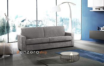 Divano letto modello Denali, sfoderabile a 3 posti maxi finitura Grigio cenere