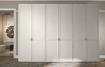 Maniglie armadio particolari, armadio Classic 6 ante battenti in finitura Bucaneve
