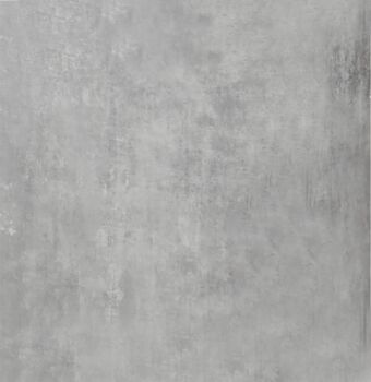 Pareti attrezzate con pensili e  vetrina finitura bianco lucido e beton
