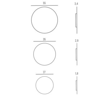 Set composto da 3 eleganti specchi moderni, Made in Italy