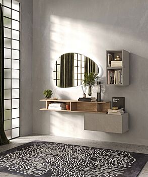 Ingresso di design, finitura Cadiz e Argilla