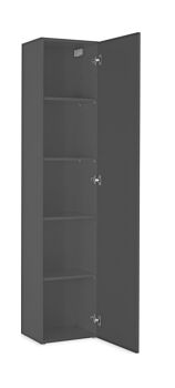 Colonna sospesa con anta battente, finitura Antracite, Made in Italy 