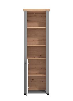 Colonna multiuso 1 anta, finitura Rovere e Carbone