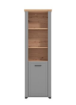 Colonna multiuso 1 anta, finitura Rovere e Carbone