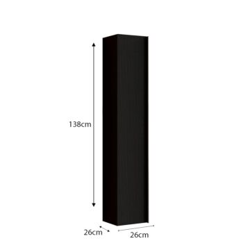 bagno nero 110 cm a terra