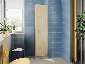 Colonna multiuso 1 anta, finitura Rovere chiaro 