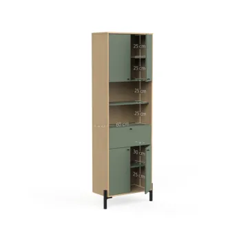 colonna stretta verde bagno