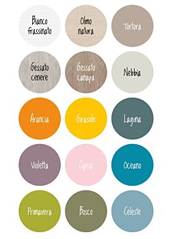Letto a scomparsa matrimoniale color Bianco frassinato, Made in Italy