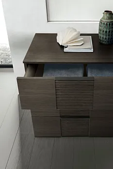 Comò Bliss Tomasella, Rovere moka e Cannettato, L.135 H.76