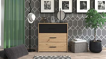 Cameretta industry con armadio 3 ante, finitura Rovere