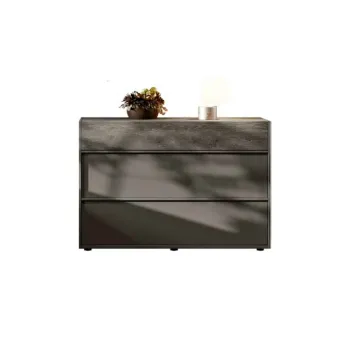 comò moderno grigio e rovere