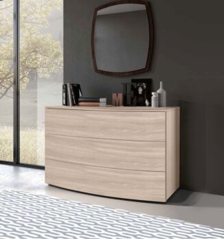 Comò 3 cassetti moderno in finitura Olmo natura