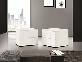 comodino bianco spatolato
