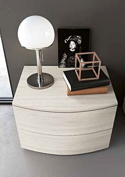 Coppia comodini moderni, finitura Bianco altea Zenzero Shop