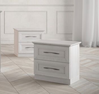 Coppia di comodini, finitura Rovere chiaro 