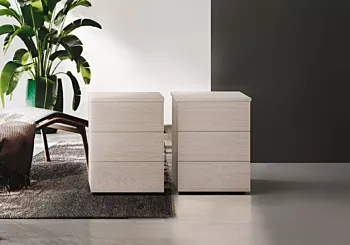 comodini 3 cassetti rovere