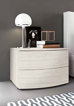 Coppia comodini moderni, finitura Bianco altea Zenzero Shop
