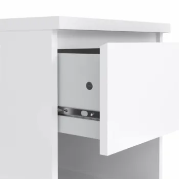 comodino bianco lucido
