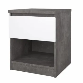 comodino bianco lucido