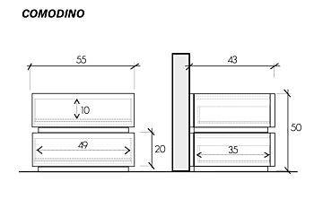 Camera da letto con letto imbottito, armadio e comodini