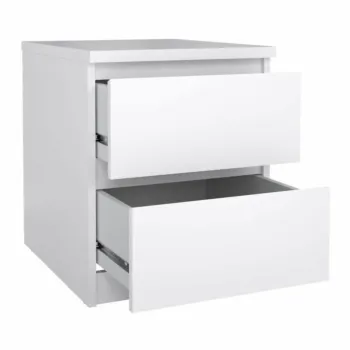 comodino bianco lucido 
