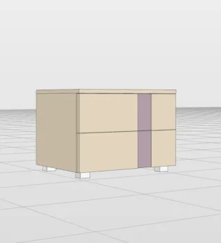 comodino laccato beige