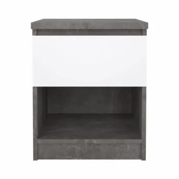 comodino bianco lucido