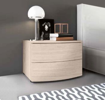 Set comò e comodini Olmo natura, cassetti ammortizzati 