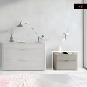 comodino rovere grigio